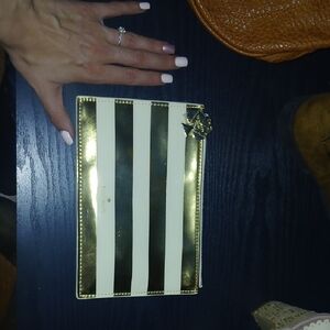 Kate Spade Gold and White Wristlet with Elegant Metallic Finish